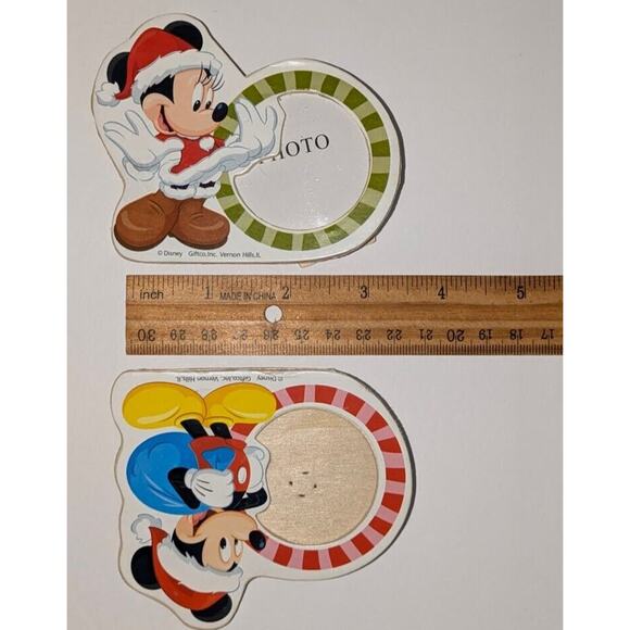 RARE! Disney Giftco Inc ~ 1 Mickey & 1 Minnie Mouse Stand Up Wooden Photo Frame - Picture 4 of 11